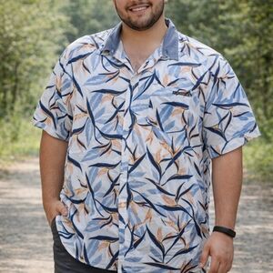 Hurley Denim Blue Collared Button-Up Shirt
